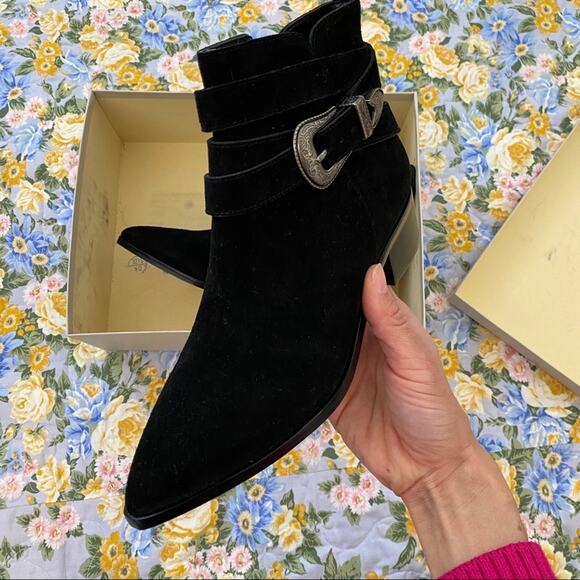 Marc Fisher Yandi Suede Ankle Buckle Boots size 6 - Picture 4 of 8